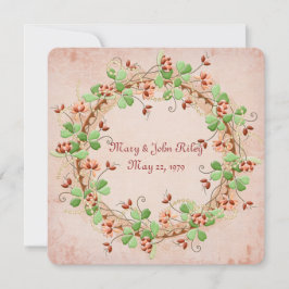 Wedding Wreath Vow Renewal Kaart