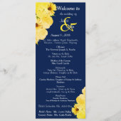 Wedding Yellow Roses & Daisies Programma Programmakaart (Voorkant)