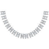 ☆WEDDING☆ Zilveren Glitter Look Vlaggetjes (Alle)