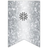 ☆WEDDING☆ Zilveren Glitter Look Vlaggetjes (Tweede vlag)