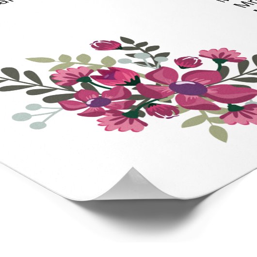 Wedding Zitting Chart Sjabloon Poster (Hoek)