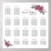 Wedding Zitting Chart Sjabloon Poster (Voorkant)