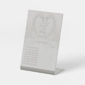 Wedding Zitting Grafiek voetstuk teken Reclamebord Met Voetstuk (Voorkant)