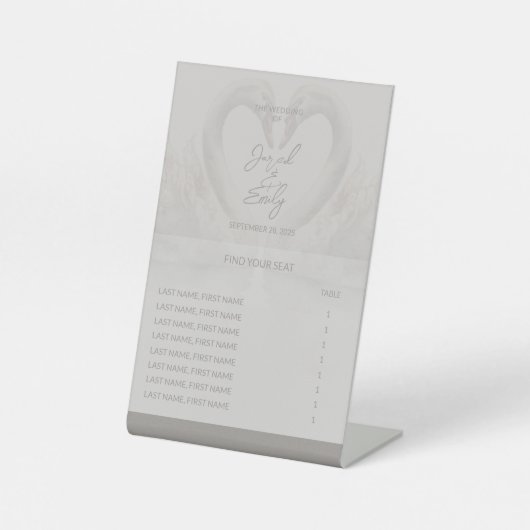 Wedding Zitting Grafiek voetstuk teken Reclamebord Met Voetstuk (Voorkant)