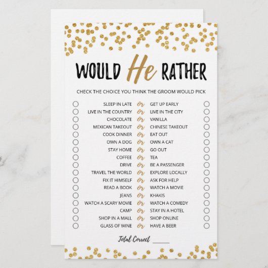 Wedding Zou hij het meest bewerkbare spel (Voorkant / Achterkant)