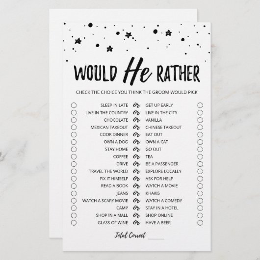 Wedding Zou hij het meest bewerkbare spel (Voorkant / Achterkant)