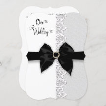 Wedding, Zwarte Bow/Ribbon, Lace (Faux)-grens