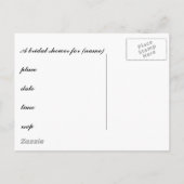 WeddingBliss Bruids Douche uitnodiging Briefkaart (Achterkant)