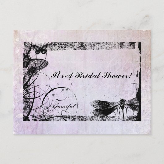 WeddingBliss Bruids Douche uitnodiging Briefkaart (Voorkant)