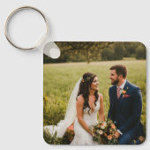 WeddingCouple Metalen Vierkante Sleutelhanger, 2.2 Sleutelhanger (Voorkant)