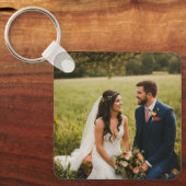 WeddingCouple Metalen Vierkante Sleutelhanger, 2.2 Sleutelhanger (Voorkant)