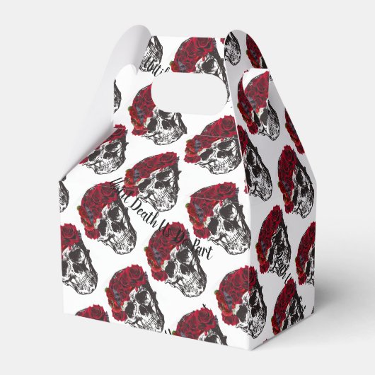 WeddingFavour Box Skull Art tot de dood ons deelne Bedankdoosjes (Achterkant)