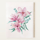 Weddingplanner bloemenchic roze goud monogrammed planner (Achterkant)