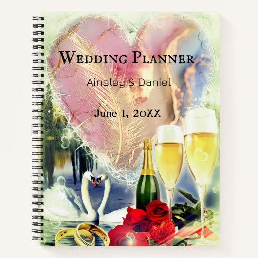 Weddingplanner gepersonaliseerd spiraal Notitieboe Notitieboek (Voorkant)