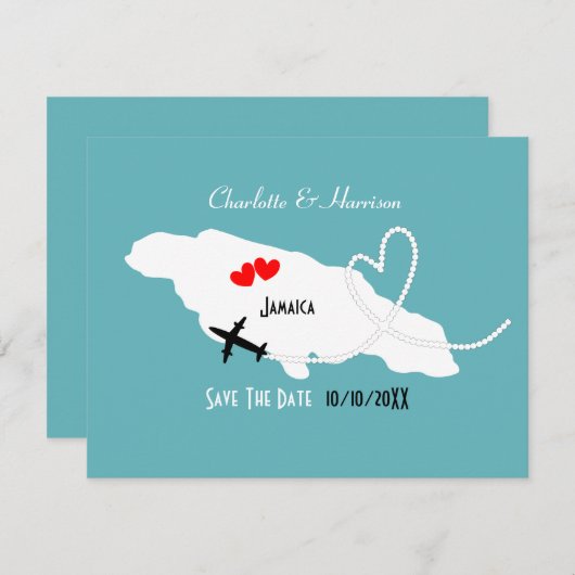 Weddings Destination Jamaica Save the Date (Voorkant / Achterkant)