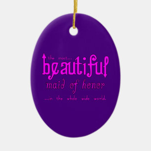 Weddings Favors & Tokens : Mooie Maid of Honor Keramisch Ornament