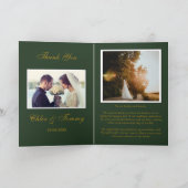 Weddings Groen Gepersonaliseerd Dank je kaarten (Binnen)