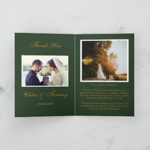 Weddings Groen Gepersonaliseerd Dank je kaarten