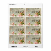 Weddings Hipster Rozen Rustige houten kleding Etiket (Full Sheet)