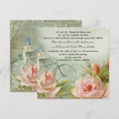 Weddings Hipster Rozen Rustige houten kleding Kaart (Voorkant / Achterkant)