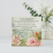 Weddings Hipster Rozen Rustige houten kleding Kaart (Staand voorkant)