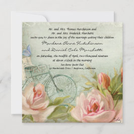 Weddings Hipster Rozen Rustige houten kleding Kaart