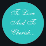 Weddings Invite Robin Egg Blue Ronde Sticker<br><div class="desc">Gekleurde Robin Egg Blue Custom Wedding Robin Egg Blue and White Invite Seals - Do It Yourself Brides om regelmatig te kijken naar: wat zijn de alternatieven voor USPS bruiloft stickers? Deze bold en creëer uw eigen stijlvolle bruiloft Robin Egg Blue and White Envelope Stickers worden beschouwd als de perfecte...</div>