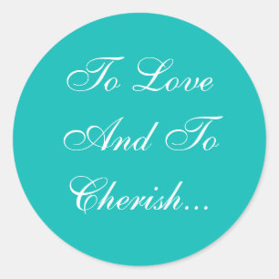 Weddings Invite Robin Egg Blue Ronde Sticker