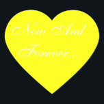 Weddings Invite Yellow Hart Sticker<br><div class="desc">Kleur Matching Yellow Stijlvolle Bruiloft Geel En Wit Uitnodigingsenvelop Stickers - Consultants van de huwelijksindustrie proberen over het algemeen uit te vinden: waar kan ik bruiloft zegels stickers krijgen? Deze prachtige en geïndividualiseerde stijlvolle uitnodigen Stickers voor bruiloft geel en wit werken perfect uit voor dank u bruiloft briefkaarten en andere...</div>