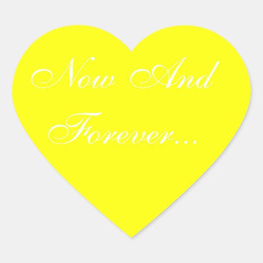 Weddings Invite Yellow Hart Sticker (Voorkant)