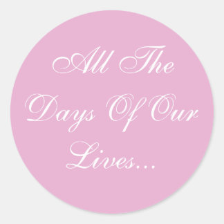 Weddings nodigt roze parel uit ronde sticker