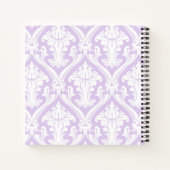 Weddings Paarse Love Damask Guest Book Notebook Notitieboek (Achterkant)