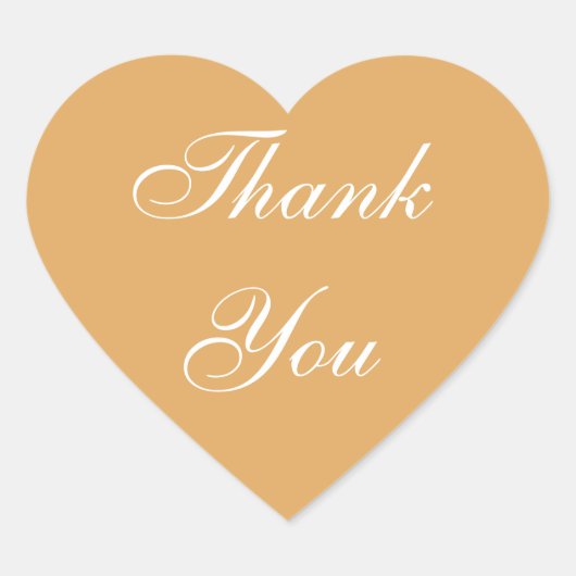 Weddings Uitnodiging Aarde Geel Hart Sticker (Voorkant)