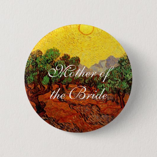 Weddings, Vincent van Gogh Olive Trees Ronde Button 5,7 Cm (Voorkant)