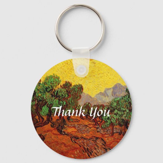 Weddings, Vincent van Gogh Olive Trees Sleutelhanger (Voorkant)