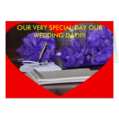 WEDDINGSKAART WEDDING Day Guest Book Closeup (Voorkant Horizontaal)