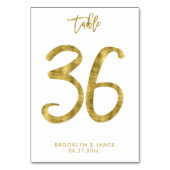 Weddingstabel Gold Foil-effect nummer 36 Kaart (Voorkant)
