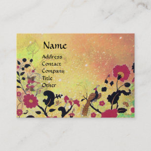 WEDEN / WHIMSICAL GARDEN Gold Yellow Floral Sparke Visitekaartje