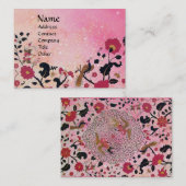 WEDEN / WHIMSICAL GARDEN ,PINK GOLD SPARKLES VISITEKAARTJE (Voorkant / Achterkant)