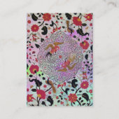 WEDEN / ZWEEDZIJDEN IN GOUDE PAARSE SPARKLEN VISITEKAARTJE (Achterkant)