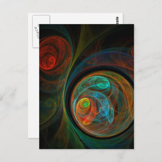 Wedergeboorte Abstract Art Briefkaart (Voorkant / Achterkant)