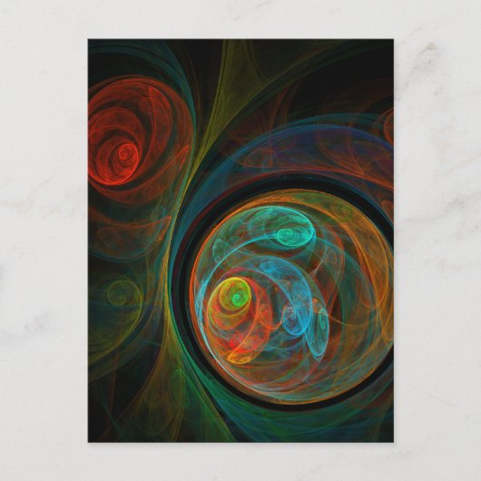 Wedergeboorte Abstract Art Briefkaart (Voorkant)