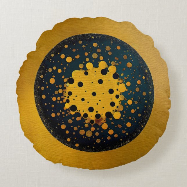 Wedergeboorte – Abstracte Cirkel Van Ontstaan Rond Kussen (Voorkant)