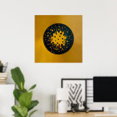 Wedergeboorte – Abstracte cirkel van opkomst Poster (Thuiskantoor)