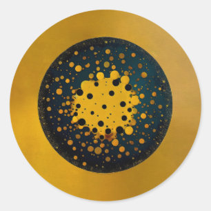 Wedergeboorte – Abstracte cirkel van opkomst Ronde Sticker