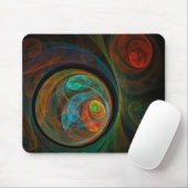 Wedergeboorte Blauw Abstract Art Mousepad Muismat (Met muis)