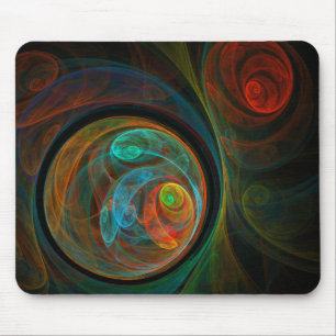 Wedergeboorte Blauw Abstract Art Mousepad Muismat