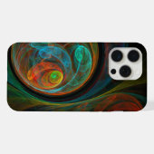 Wedergeboorte Blauwe Abstracte Kunst iPhone Hoesje (Achterkant horizontaal)
