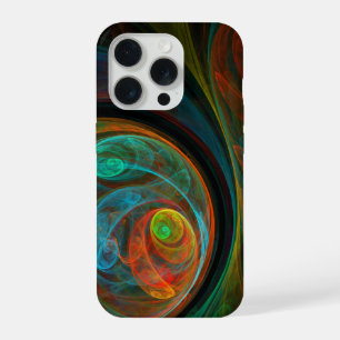 Wedergeboorte Blauwe Abstracte Kunst iPhone 15 Pro Case