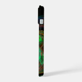 Wedergeboorte Groen Abstracte Kunst iPhone 15 Case (Linkerkant)